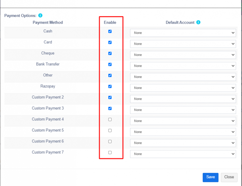 Adding & Editing Payment Method or Pay Via options (Custom payments